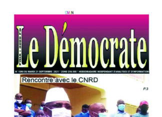 Le Démocrate du mardi 21 septembre 2021