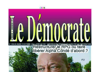 Le Démocrate du mardi 19 octobre 2021