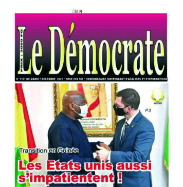 Le Démocrate du mardi 7 décembre 2021