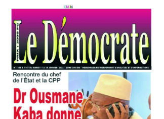 Le Démocrate du 11 & 18 janvier 2022