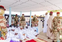 Célébration de l’Aïd El Fitr: le colonel Mamadi Doumbouya, l’hote des populations de Labé