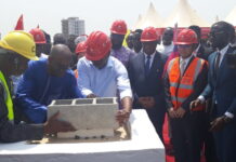 Koloma : le président du CNT pose la 1ère pierre du nouveau siège de l’assemblée nationale