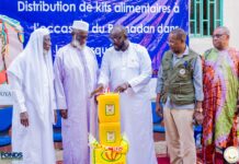 Mosquée Kébéya : distribution de kits alimentaires par le FDSI