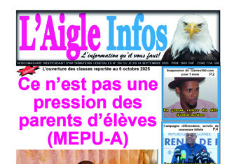L’AIGLE INFOS N° 396 DU JEUDI 04 SEPTEMBRE 2025